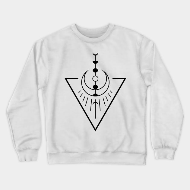 rising sun moon phases Crewneck Sweatshirt by somatosis